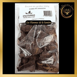 Encens Sang de Dragon 100g - en grains - Esoterra disponible chez Les Flammes de la Lumière