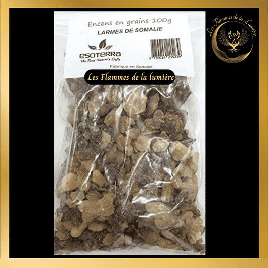 Encens Larmes de Somalie - 100g - en grains - Esoterra disponible chez Les Flammes de la Lumière