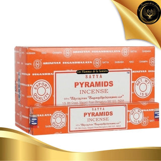 Encens Satya Pyramides 15g - 12 Bâtons d'Encens disponible chez Les Flammes de la Lumière