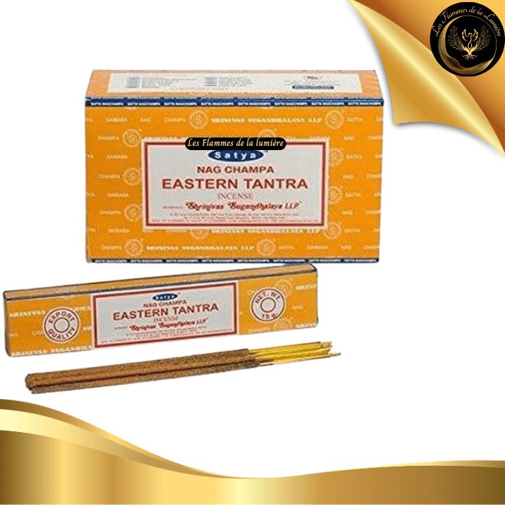 Encens Satya Tantra Orientale 15g - 12 Bâtons d'Encens disponible chez Les Flammes de la Lumière