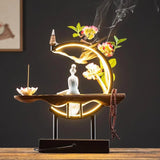Féérique & Elégant Porte-Encens Japonais lumineux en céramique disponible chez Les Flammes de la Lumière