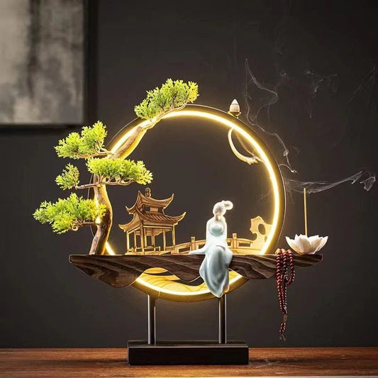 Féérique & Elégant Porte-Encens Japonais lumineux disponible chez Les Flammes de la Lumière
