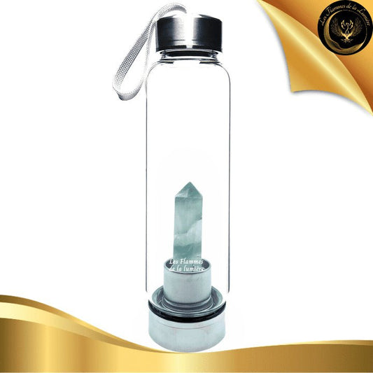 Fluorite verte - Bouteille Tadasana Pointe - 550ml disponible chez Les Flammes de la Lumière