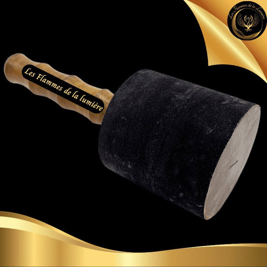 Gong Tibétain en Bois avec Feutrine pour bol Chantant en bronze - 18cm disponible chez Les Flammes de la Lumière