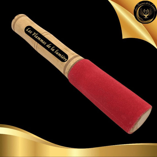 Maillet Tibétain en Bois avec Feutrine pour bol Chantant - 18cm disponible chez Les Flammes de la Lumière