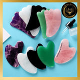 Gua Sha - Obsidienne - Pierre de Massage - 100% naturelle - 8,5x5.5cm - visage & corps chez Les Flammes de la Lumière