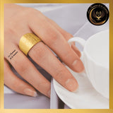 Magnifique Anneau de protection des 7 archanges - Acier inoxydable - Différentes tailles - Géométrie Sacrée disponible chez Les Flammes de la Lumière