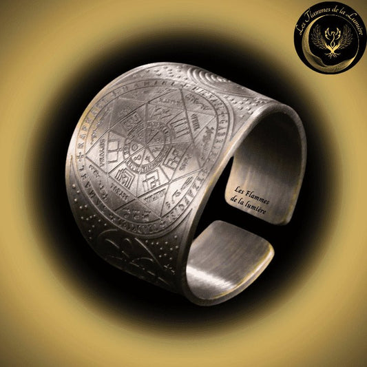 Magnifique Anneau de protection des 7 Archanges - Cuivre - Différentes tailles - Géométrie Sacrée disponible chez Les Flammes de la Lumière