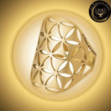 Magnifique Bague ajustable - Fleur de vie - acier inoxydable - géométrie sacrée disponible chez Les Flammes de la Lumière