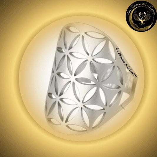 Magnifique Bague ajustable - Fleur de vie - acier inoxydable - géométrie sacrée disponible chez Les Flammes de la Lumière