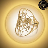 Magnifique Bague - Cube de Métatron - acier inoxydable - géométrie sacrée disponible chez Les Flammes de la Lumière
