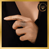 Magnifique Bague ajustable - Cube de Métatron - acier inoxydable - géométrie sacrée disponible chez Les Flammes de la Lumière