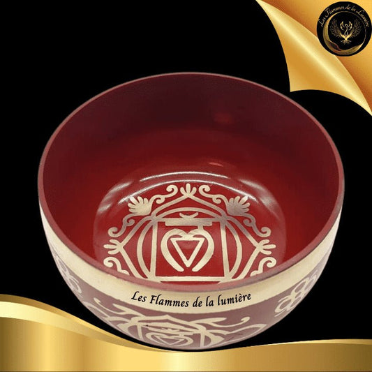 Bol Chantant Tibétain - 12 cm - 650g - Chakra Racine disponible chez Les Flammes de la Lumière