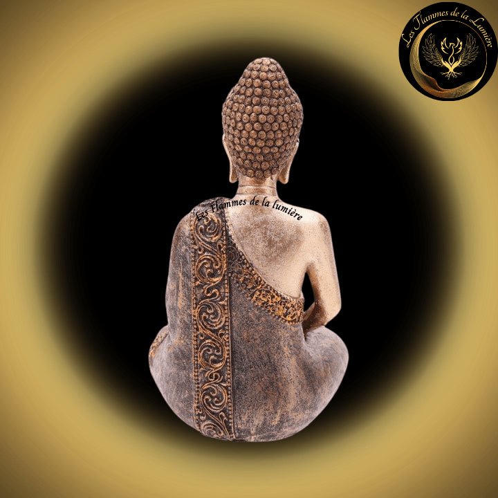 Magnifique Statue bouddha thaï porte-bougie disponible chez Les Flammes de la Lumière