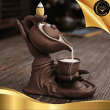 Magnifique Fontaine à encens - mains de Bouddha - théière disponible chez Les Flammes de la Lumière