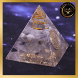Fluorite - Magnifique Pyramide en orgonite - Arbre de Vie - 5 à 8 cm disponible chez Les Flammes de la Lumière