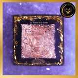 Obsidienne - Magnifique Pyramide en Orgonite - Sri Yantra - 5 à 8 cm disponible chez Les Flammes de la Lumière
