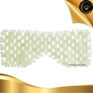 Jade verte - Masque oculaire Efficace - Massage des yeux - antifatigue - anti-âge - anti cerne - Thérapie par le froid ou par le chaud disponible chez Les Flammes de la Lumière