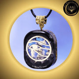 Obsidienne et Opale - Beau Collier orgone - Œil d'Horus - Amulette de protection disponible chez Les Flammes de la Lumière