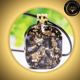 Obsidienne et Opale - Beau Collier orgone - Œil d'Horus - Amulette de protection disponible chez Les Flammes de la Lumière