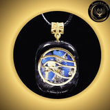Obsidienne et Opale - Beau Collier orgone - Œil d'Horus - Amulette de protection disponible chez Les Flammes de la Lumière