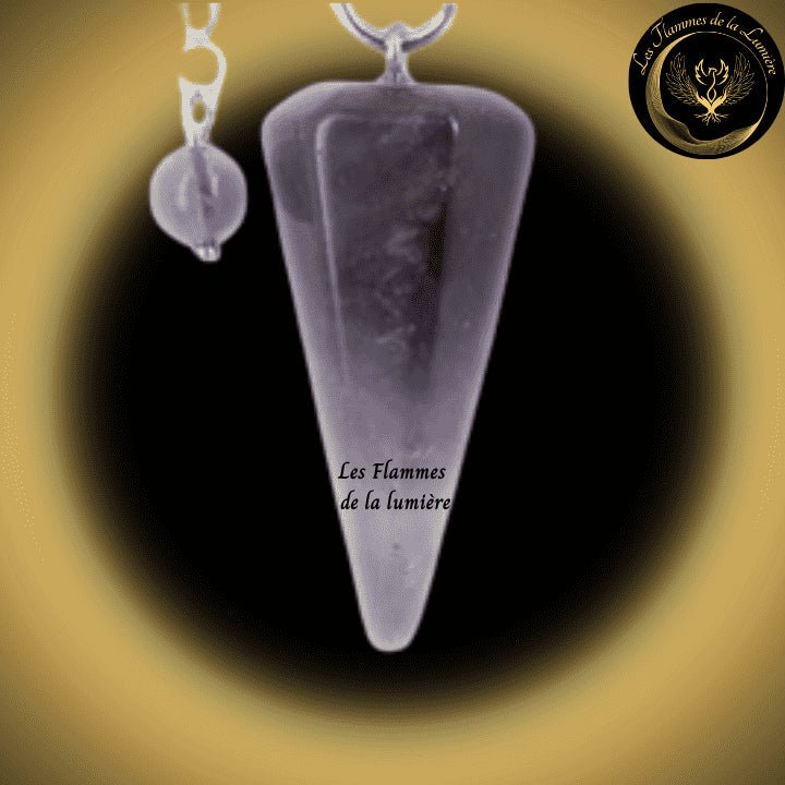 Pendule cône en Améthyste disponible chez Les Flammes de la Lumière