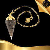 Pendule Orgone cône en Labradorite - Orgonite disponible chez Les Flammes de la Lumière