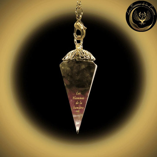 Pendule Orgone cône en Tourmaline - Orgonite disponible chez Les Flammes de la Lumière