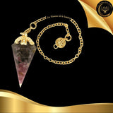Pendule Orgone cône en Tourmaline - Orgonite disponible chez Les Flammes de la Lumière