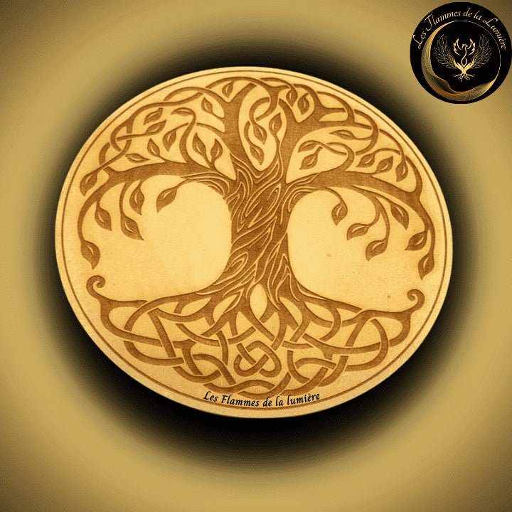 Plaque de Rechargement en bois 15 - 30 cm - Arbre de Vie disponible chez Les Flammes de la Lumière