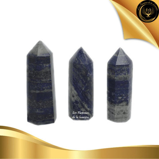 Pointe en Lapis Lazuli de Qualité AA - 5 à 6 cm disponible chez Les Flammes de la Lumière