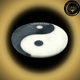 Saponite - Très beau Porte-Encens -Yin-Yang - 10cm disponible chez Les Flammes de la Lumière