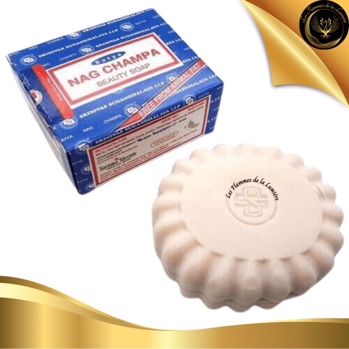 Savon Nag Champa Satya Saï Baba 75 g ou 150g disponible chez Les Flammes de la Lumière