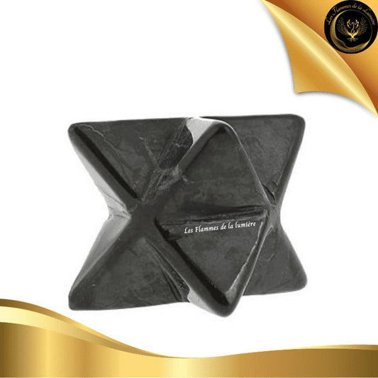 Shungite - Merkaba de 3.5 à 4 cm disponible chez Les Flammes de la Lumière