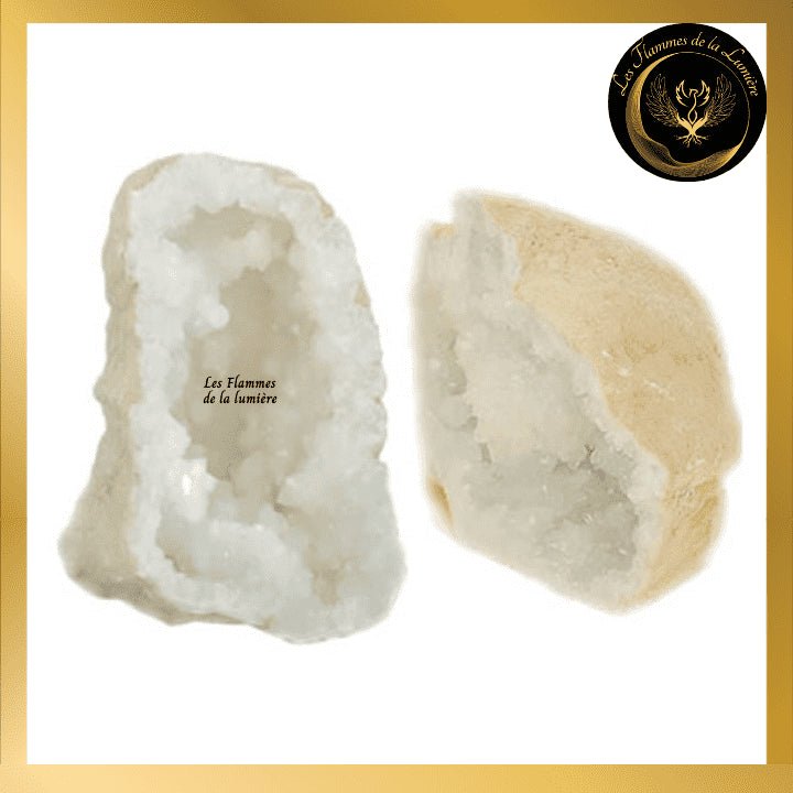 Cristal de Roche - Splendide Géode - 250g à 2,5Kg - Qualité AA - Maroc disponible chez Les Flammes de la Lumière