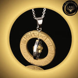 Sublime collier - Zodiaque Chinois - Pendentif rotatif - acier inoxydable disponible chez Les Flammes de la Lumière