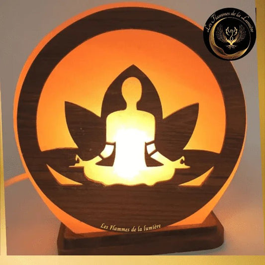 Sublime Lampe de Sel de l'Himalaya Lotus & Bouddha-5kg - Esoterra disponible chez Les Flammes de la Lumière