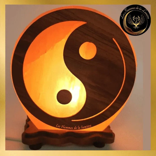 Sublime Lampe de Sel de l'Himalaya Yin-Yang -5kg - Esoterra disponible chez Les Flammes de la Lumière