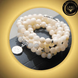Jade - Très beau bracelet Mala Tibétain - Lotus - 108 perles - 8mm disponible chez Les Flammes de la Lumière