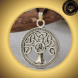 Très beau collier - Arbre de vie & triskel disponible chez Les Flammes de la Lumière
