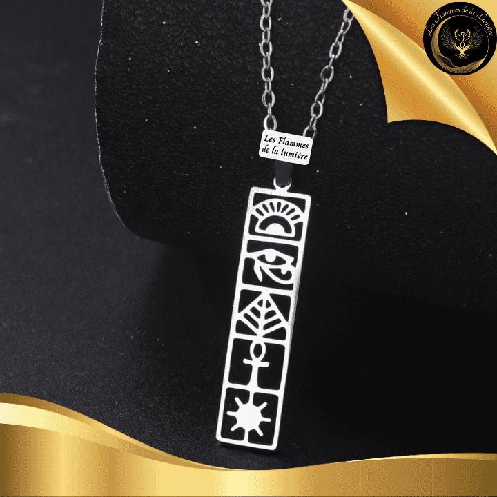 Très Beau collier Egyptien Croix Ankh - Oeil d'Horus disponible chez Les Flammes de la Lumière