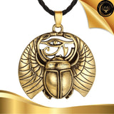 Beau collier - Oeil d'Horus & scarabée disponible chez Les Flammes de la Lumière