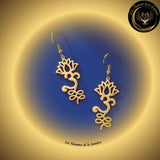 Très belles boucles d'oreilles en acier inoxydable - Om & Lotus disponible chez Les Flammes de la Lumière