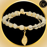 Très joli bracelet en Jade disponible chez Les Flammes de la Lumière