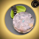 Quartz Rose - Très joli collier Orgone - 7 chakras - Cube de Métatron disponible chez Les Flammes de la Lumière