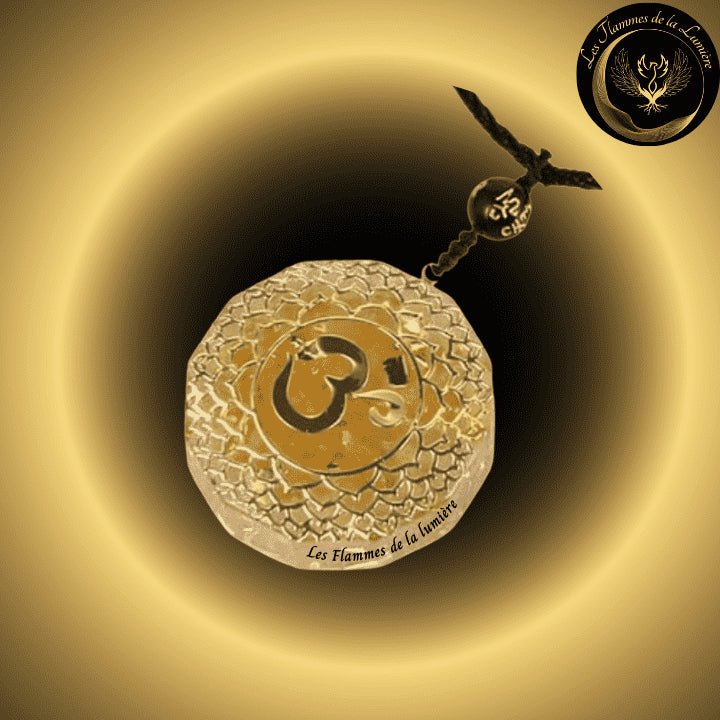 Citrine - Très joli collier orgone - OM - Bouddhisme disponible chez Les Flammes de la Lumière